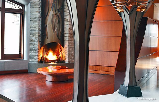 elegant custom fireplace