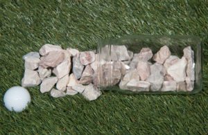 Carnation Pink 1 1/4 inch stone aggregate