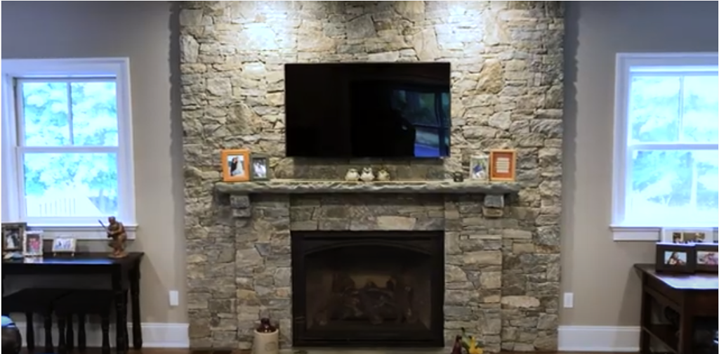 thinstone fireplace install