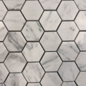 Carrara Honed Hex 1-¼