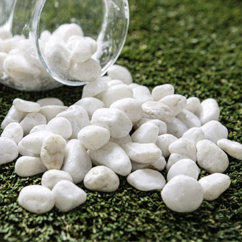 White Tumbled Pebbles