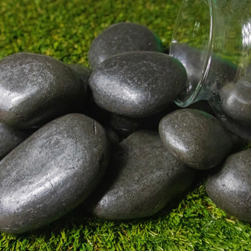Black Polished Pebbles