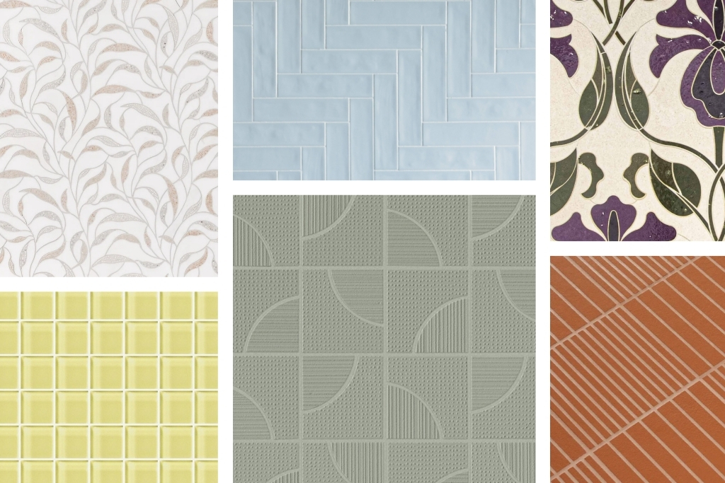 Tiles with pantone colors.