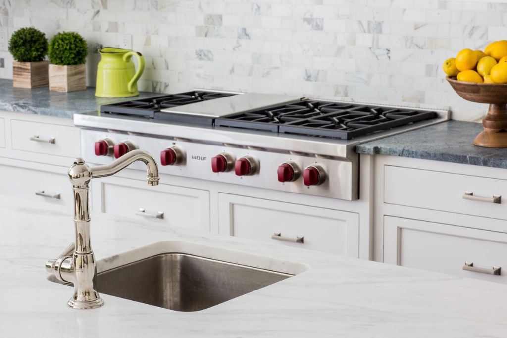 Marble Countertop With Integrated Sink Showing Smooth Surface And Clean Finish